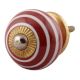 Cherry Striped Small Ceramic Wardrobe Knobs Online